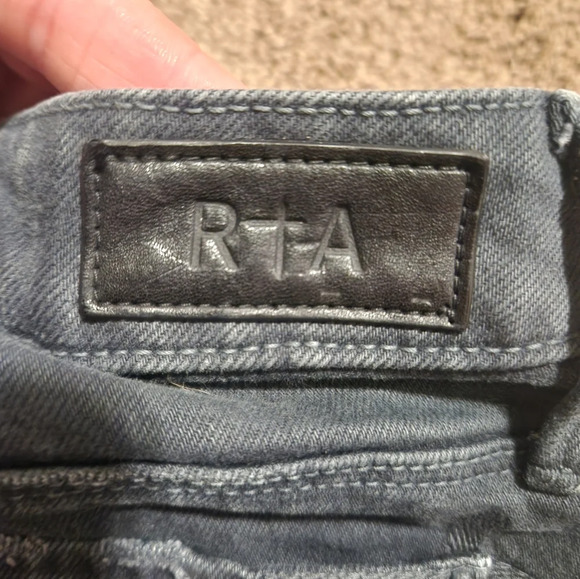 Rta Jeans Size 26 Women's Black Distressed Straight Leg Jeans - Picture 11 of 16